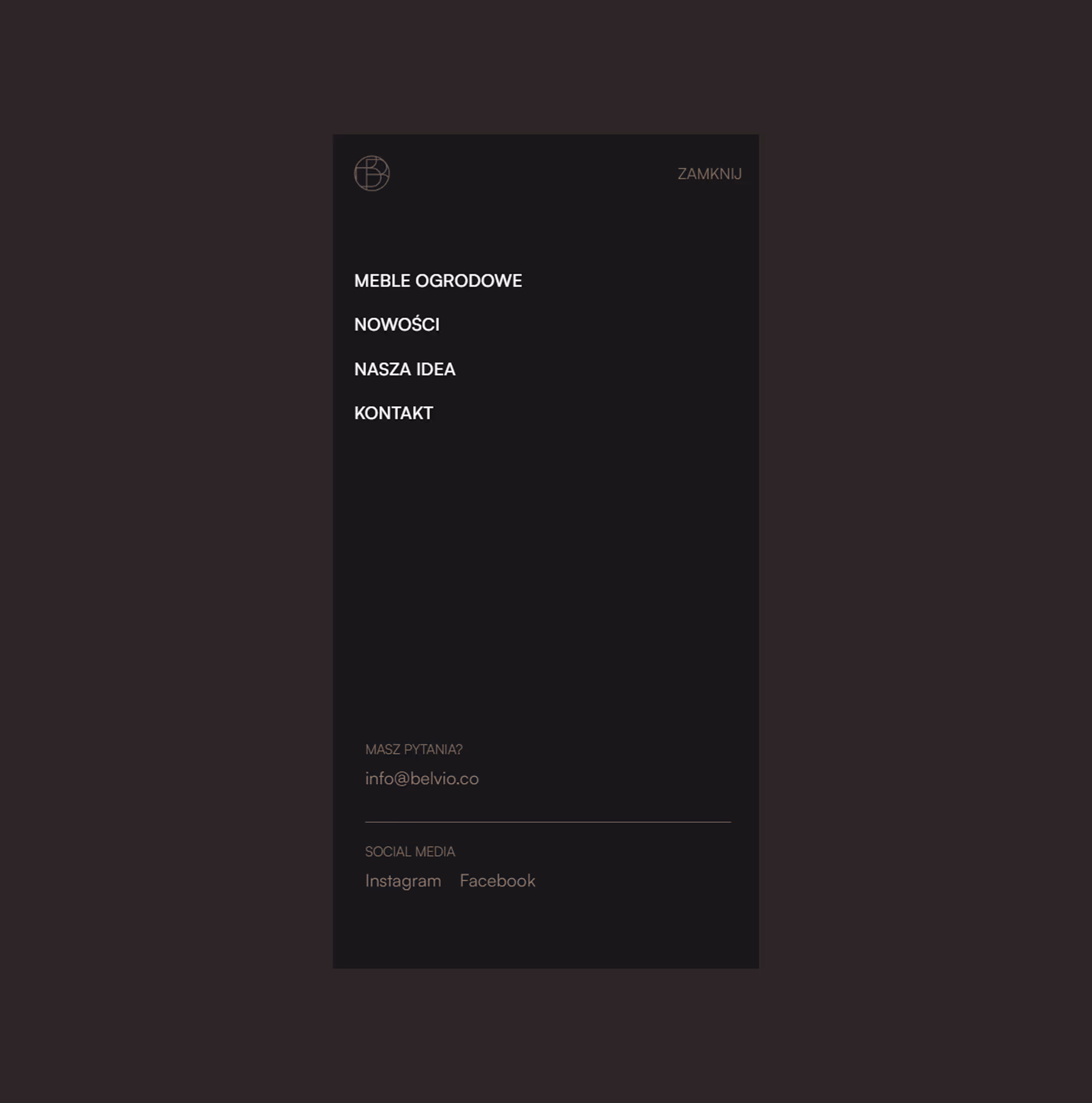 projekt menu - sklep internetowy