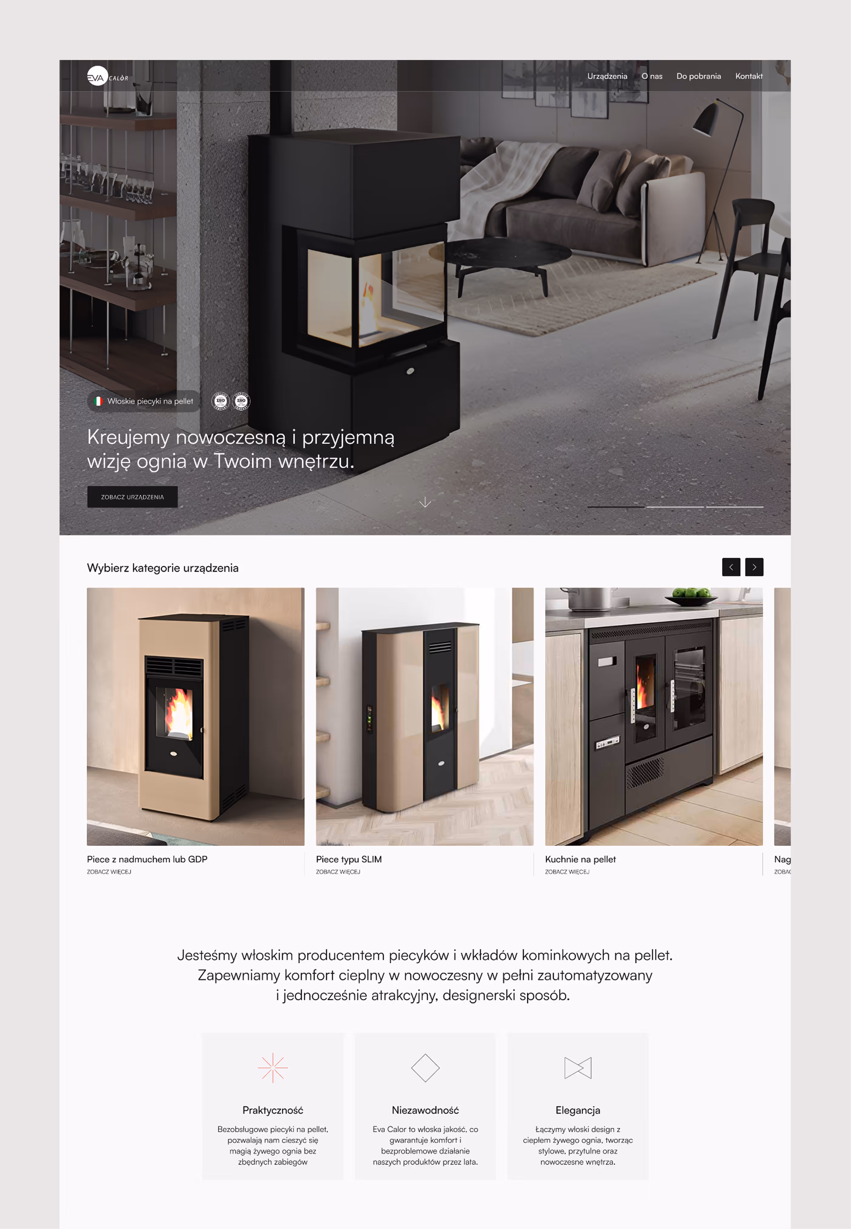 Projekt strony internetowej z ekokominkami