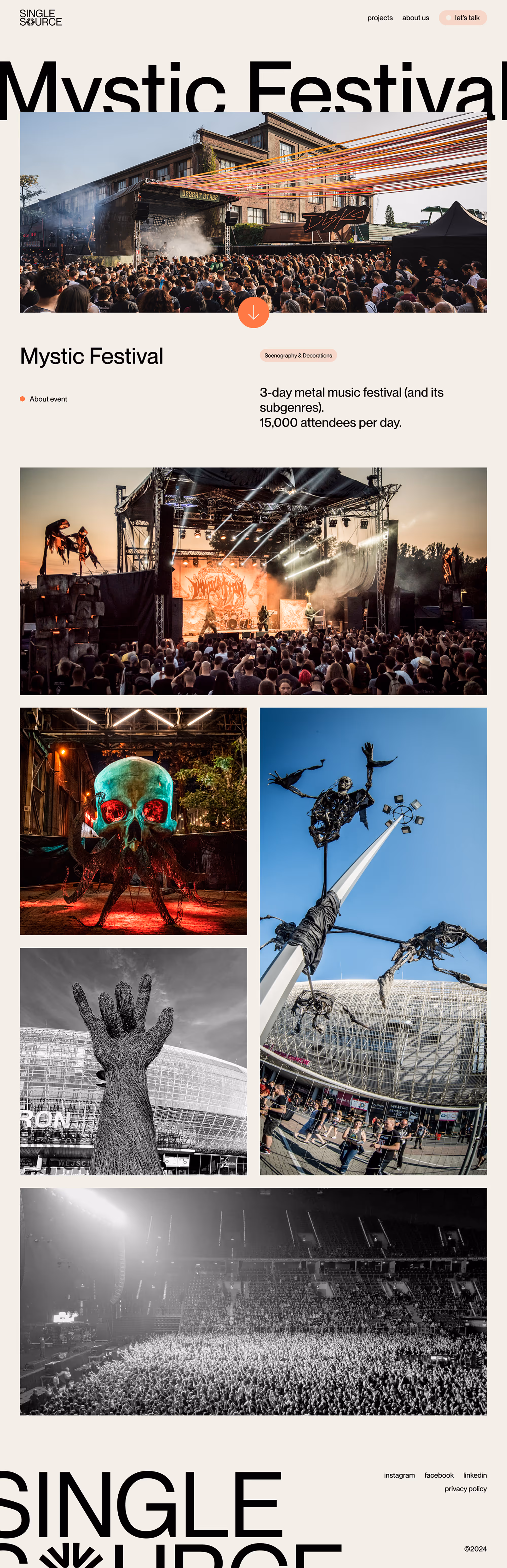 Strona festiwalu muzycznego